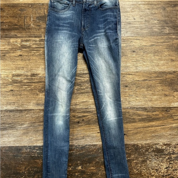 Express Stylish Blue Denim Jean Legging High Rise - Picture 1 of 7